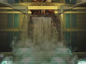 Водопад С Садом Камней